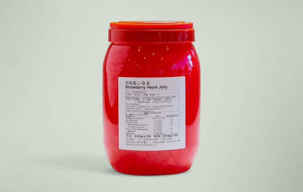 草莓心心椰果 strawberry Heart coconut jelly