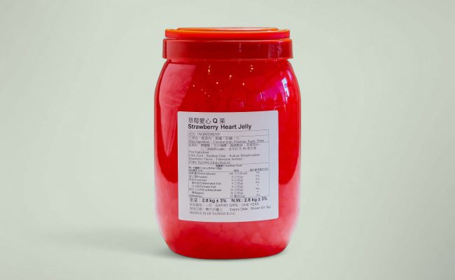 草莓心心椰果 strawberry Heart coconut jelly