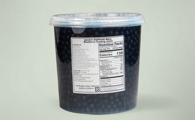藍莓爆爆珠 blueberry popping boba