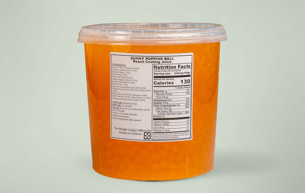 水蜜桃爆爆珠 peach popping boba