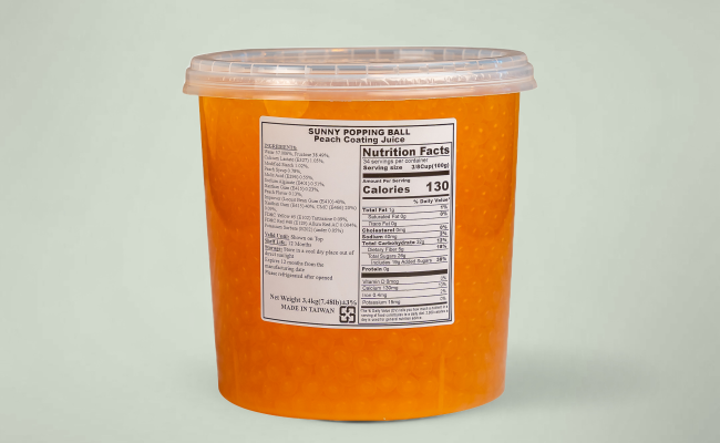 水蜜桃爆爆珠 peach popping boba