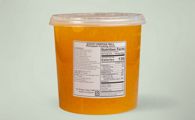 鳳梨爆爆珠 pineapple popping boba