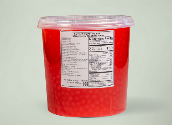 strawberry popping boba 草莓爆爆珠