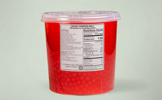 strawberry popping boba 草莓爆爆珠