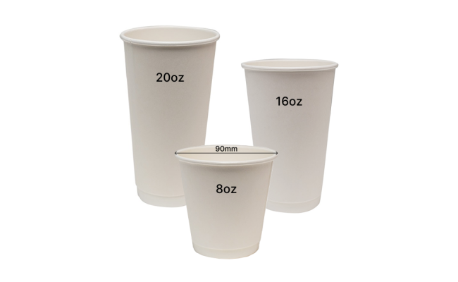 白色雙層熱飲紙杯 Double Wall White Paper Hot Cups