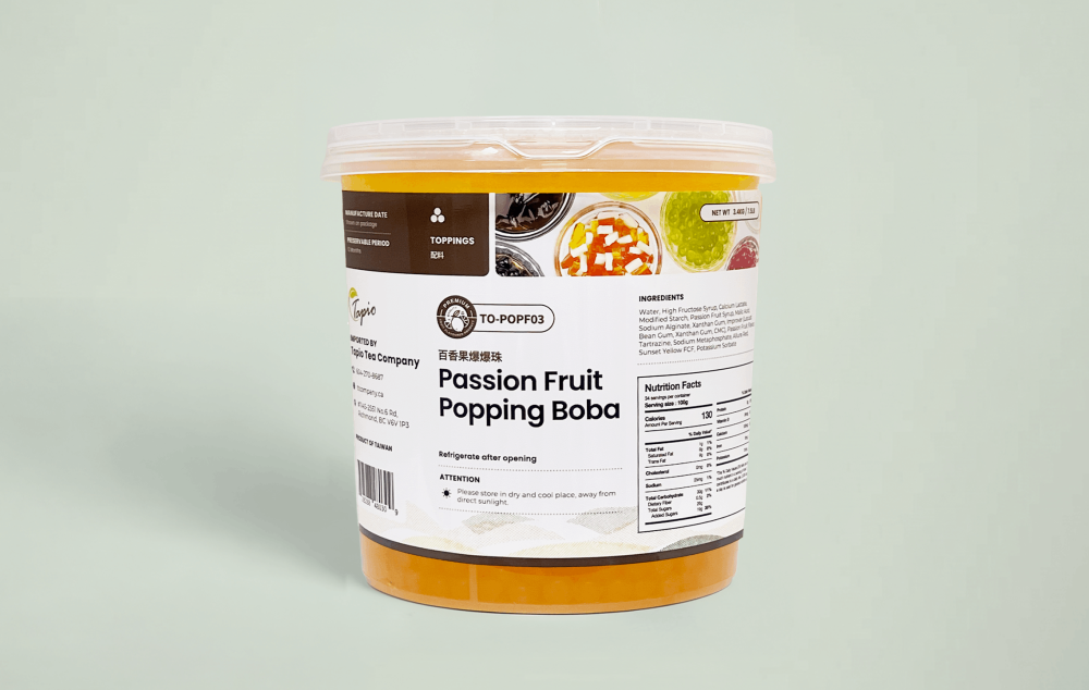 Passion Fruit Popping Boba 百香果爆爆珠