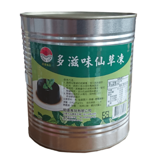 (仙草凍罐頭) Ready to use canned grass jelly topping.