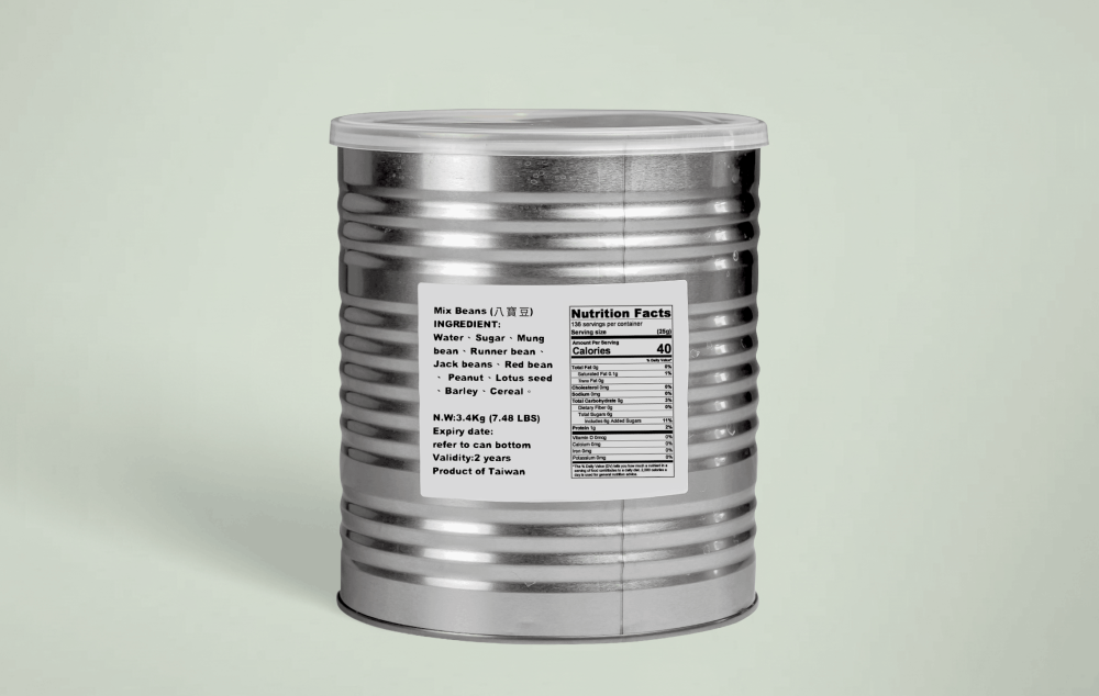 Canned Mixed Beans Can 八寶豆罐頭