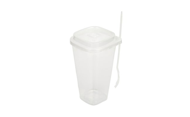 700ml 方形塑料冷飲杯組 700ml Plastic Square Cold Cup Set