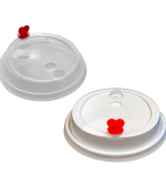 90mm 紅心杯蓋 透明&白色 90mm Lid With Heart Shape Stopper - Clear & White