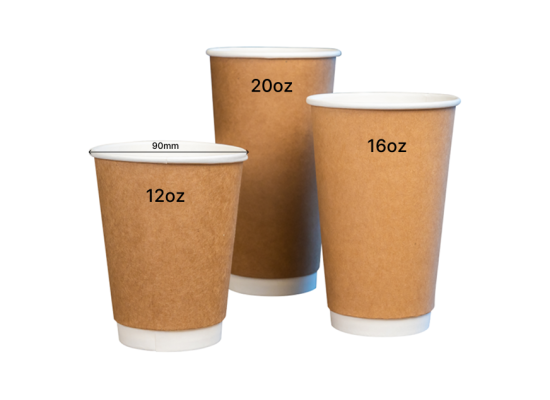 牛皮紙雙層熱飲杯 Double Wall Kraft Paper Hot Cups