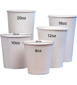 白色單層熱飲紙杯 Single Wall White Paper Hot Cups