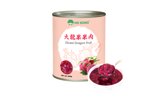 canned diced dragon fruit