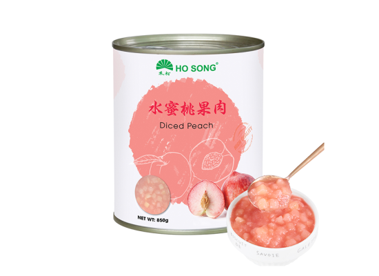 canned diced peach