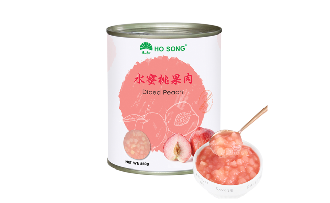 canned diced peach