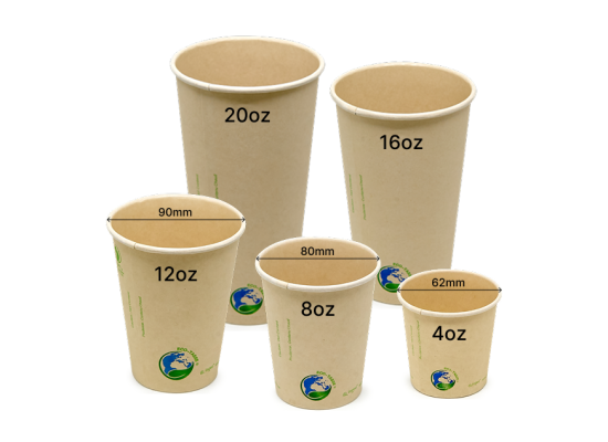 可分解牛皮紙單層熱飲杯 Compostable Kraft Paper Hot Cup