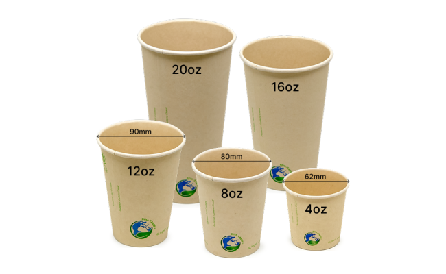 可分解牛皮紙單層熱飲杯 Compostable Kraft Paper Hot Cup
