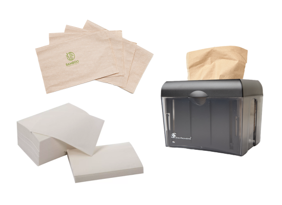 Interfold Dispenser Napkin Bamboo/Kraft/White