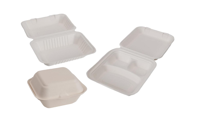 甘蔗纖維掀蓋餐盒 有分格 Sugarcane Clamshell with/without Compartment