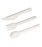 6.5吋 甘蔗纖維餐具 6.5" Compostable Sugarcane Fibre Cutlery