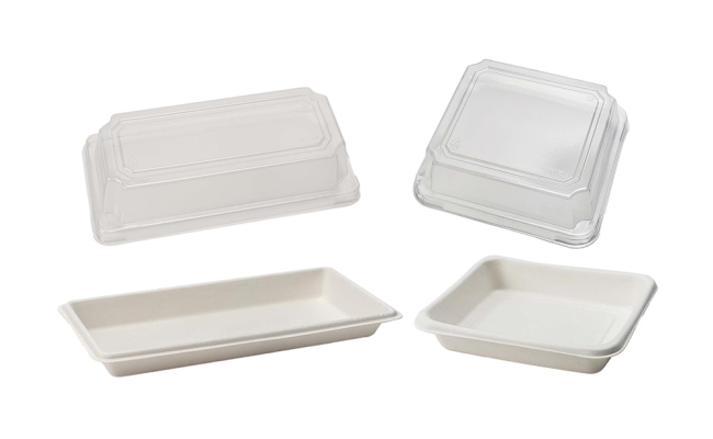 甘蔗纖維盤和蓋 Sugarcane Fibre Tray and Lid