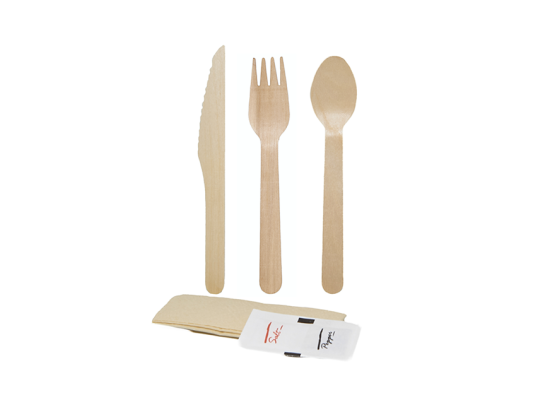 6吋 木製餐具調料組