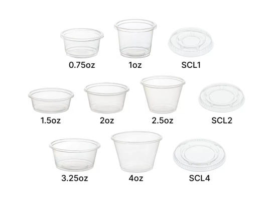 塑膠醬料杯和蓋 Plastic Portion Cup and Lid