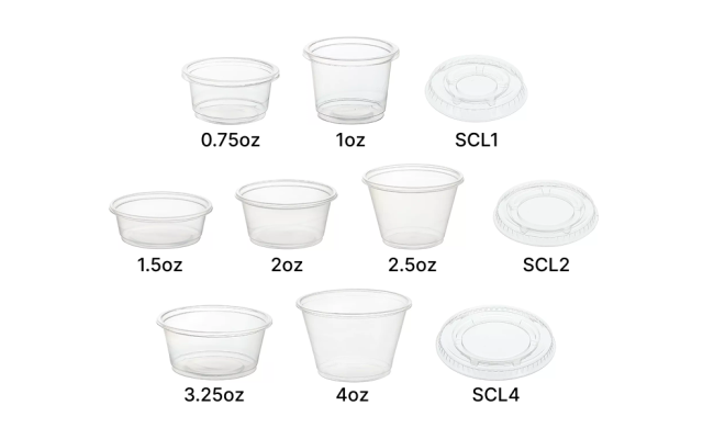 塑膠醬料杯和蓋 Plastic Portion Cup and Lid
