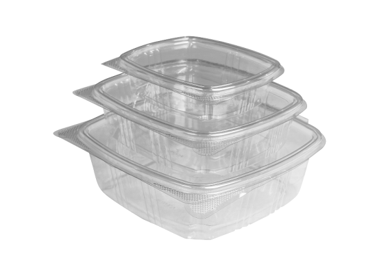 透明塑膠輕食盒 PET Hinged Deli Container