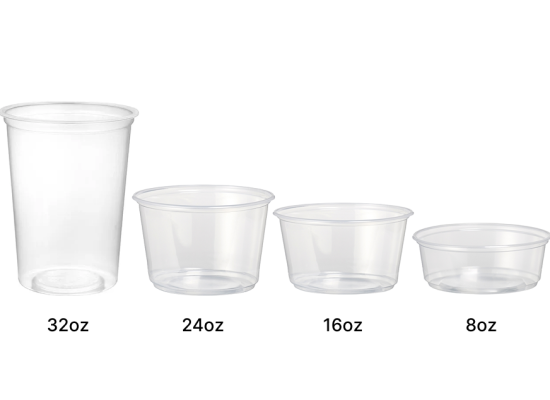 透明PP Deli 杯 PP Round Clear Deli Container